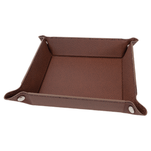 "Handwritten Notes" Engraved Leatherette Snap Valet Tray 6”x6”