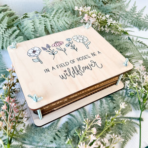 Large Flower Press - In a Field of Roses, Be a Wildflower