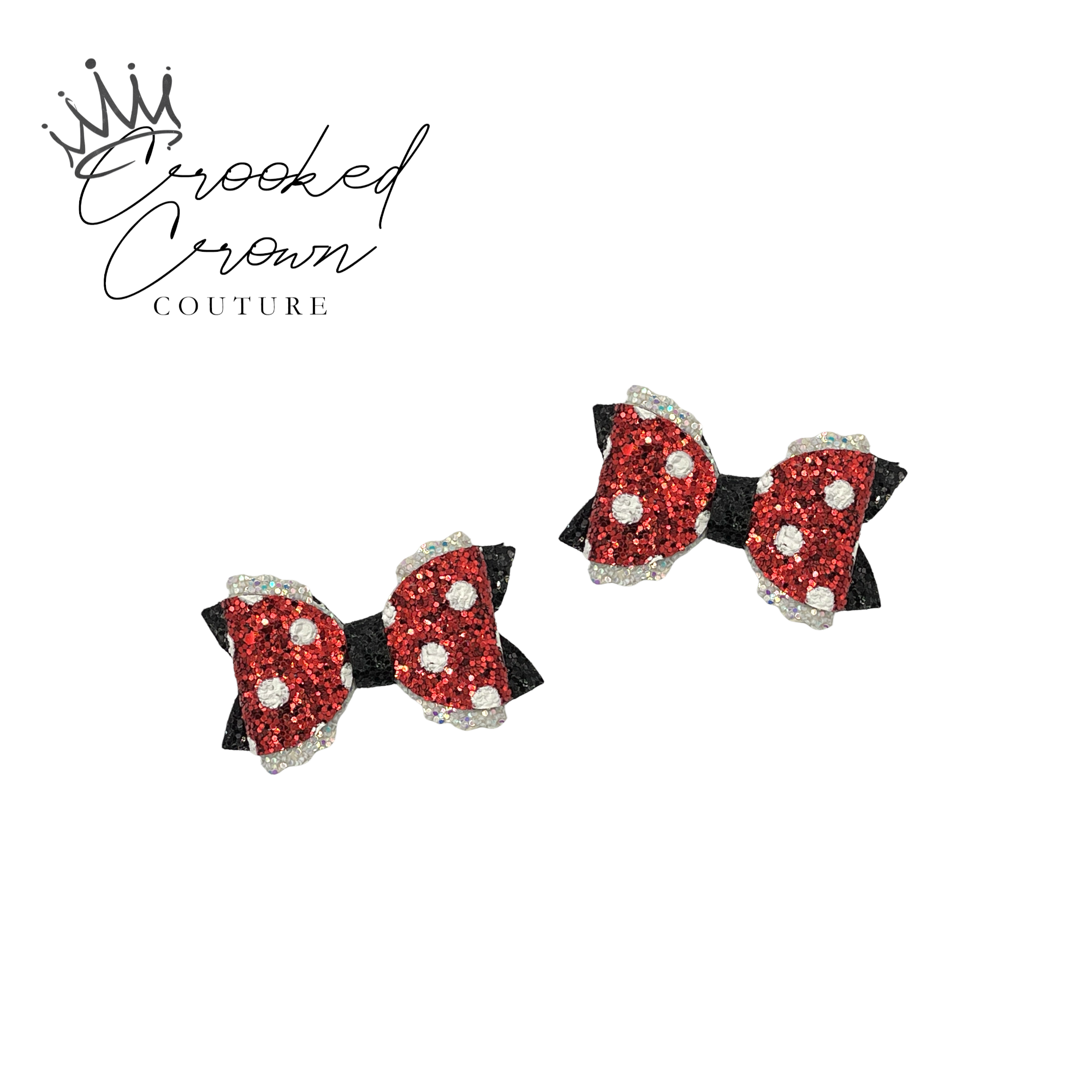 Red and White Polka Dotted 2.5” Piggies or Palm Tree