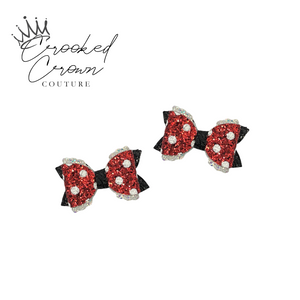 Red and White Polka Dotted 2.5” Piggies or Palm Tree