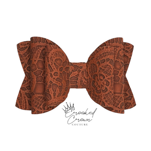 Burnt Sienna Lace 4” Hair Bow