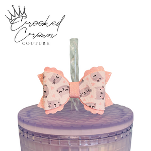 You’re Purrfect Bow Straw Topper