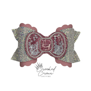 SALE Sparkling Pink Shaker 4” Hair Bow