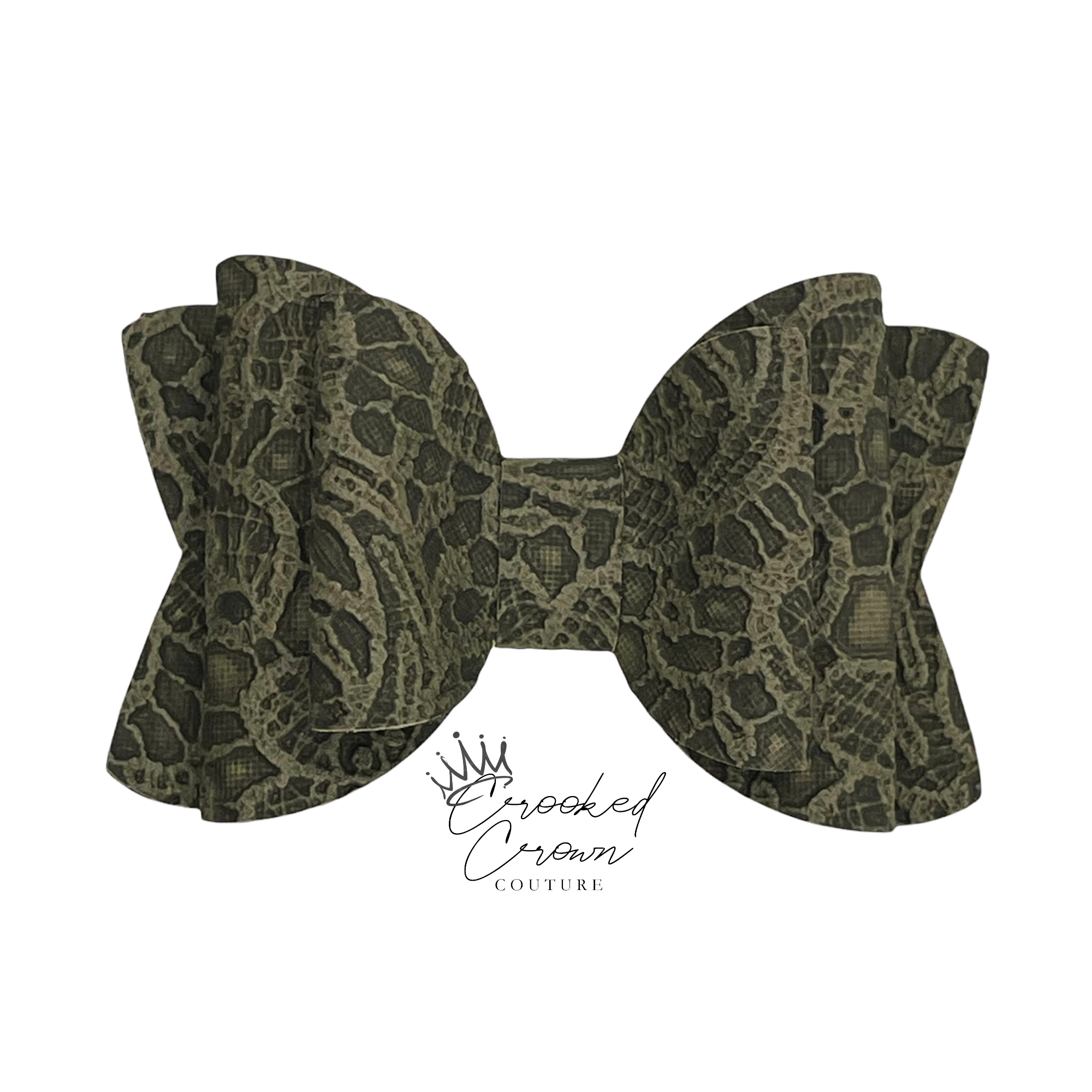 Charcoal Lace 4” Hair Bow