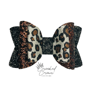 Leopard Sparkle 4” Hair bow