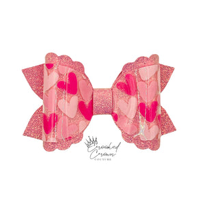 Hearts a la Sparkle 4” Hair Bow