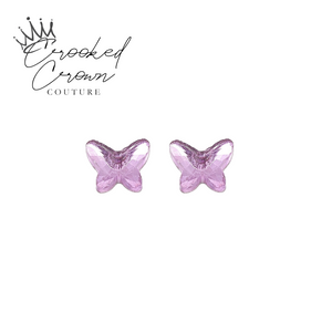 Lavender Butterfly Earrings