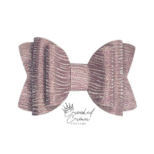 Pink Shimmer Wave 4” Hair Bow