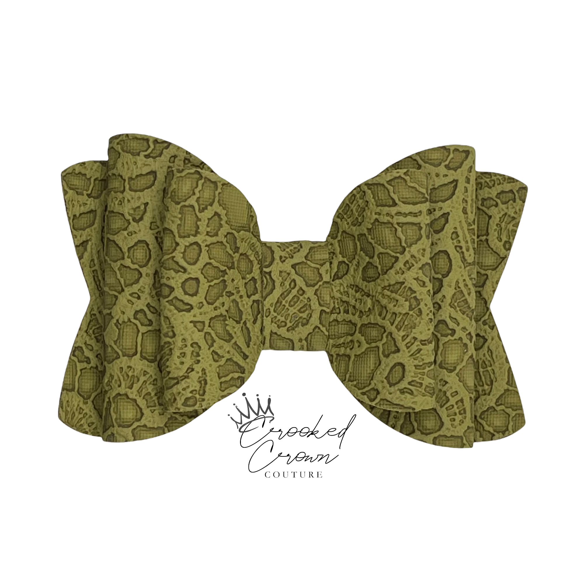Olive Lace 4” Hair Bow