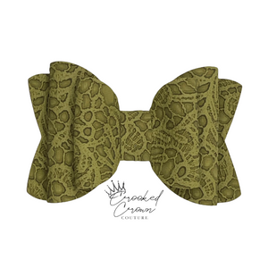 Olive Lace 4” Hair Bow