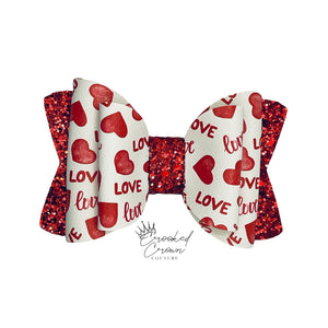 SALE Love with all your Heart 4” Hair Bow