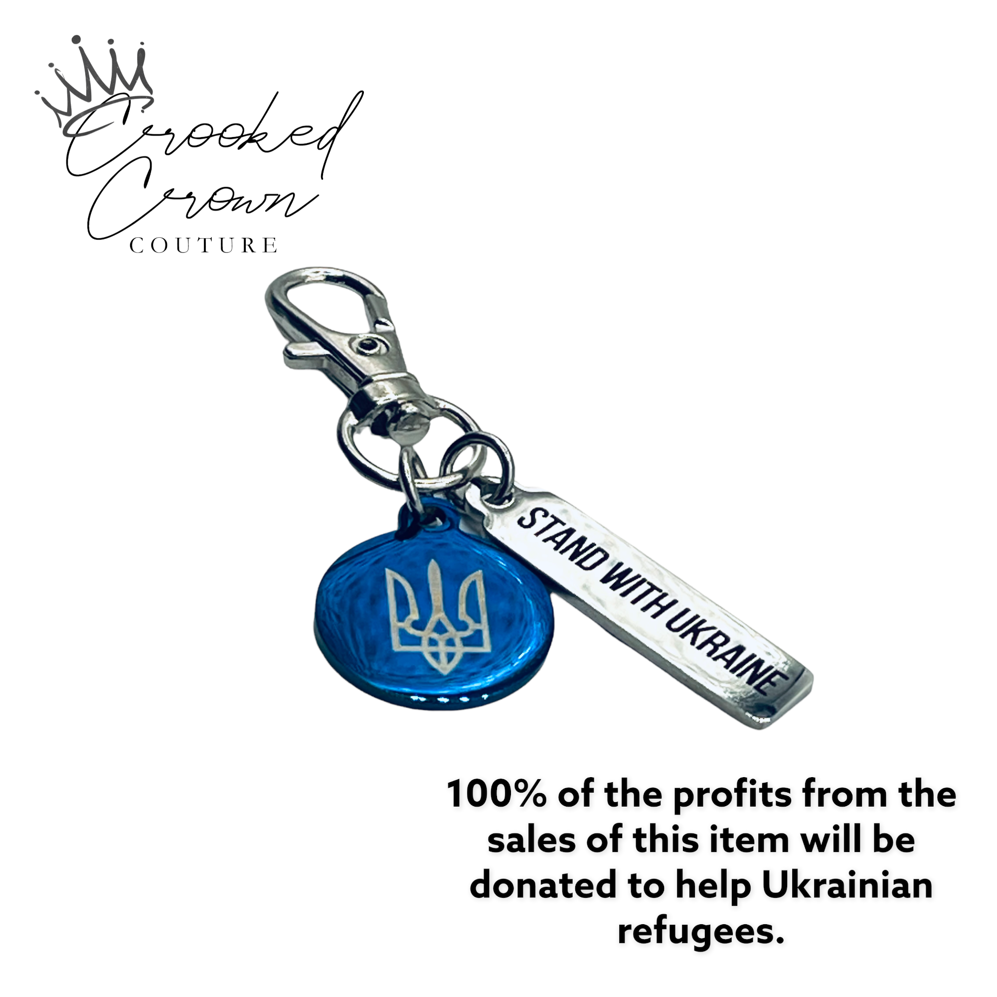 Stand with Ukraine Coin and Tag Clip