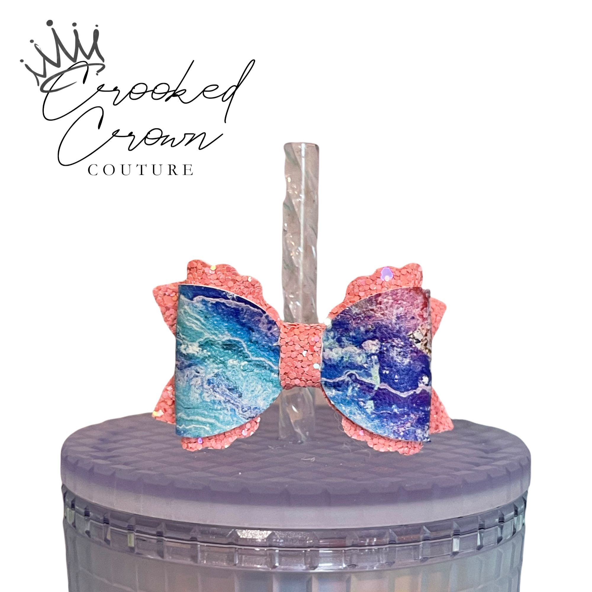 Magical Waters Bow Straw Topper