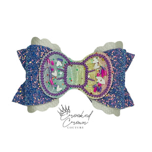 SALE Sparkling Lavender Shaker 4” Hair Bow